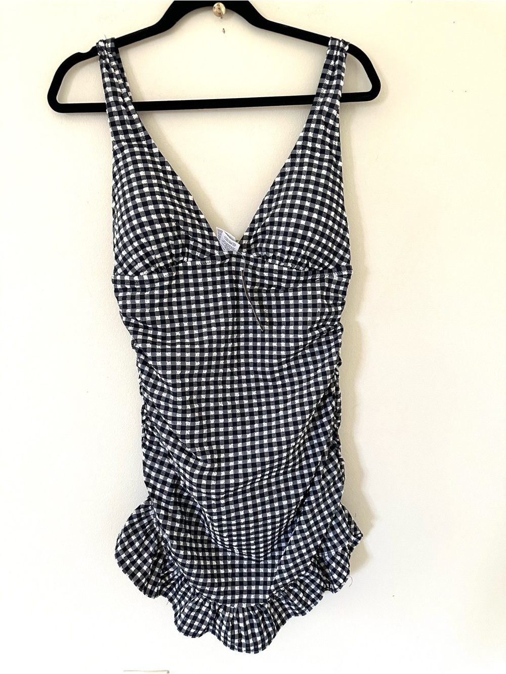 NWT J.crew Ruched swim dress in classic gingham - Picture 3 of 9